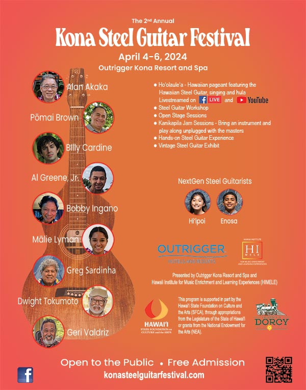 2024 Kona Steel Guitar Festival Poster